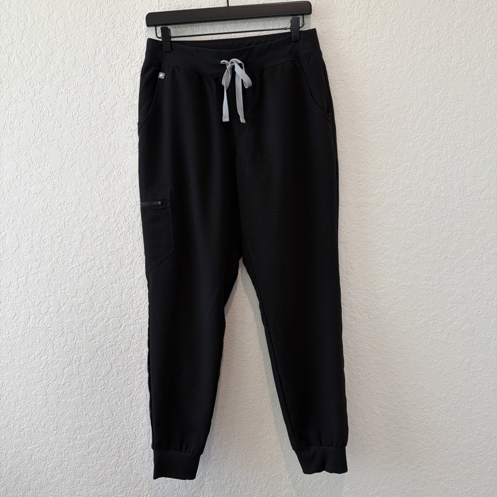 Figs Zamora Technical Collection Scrubs Pants Joggers Black Size Medium